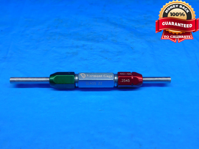 .2480 & .2545 CL ZZ PIN PLUG GAGE GO NO GO .2500 -.0020 1/4 6.299 mm .248 - AR10120BB2