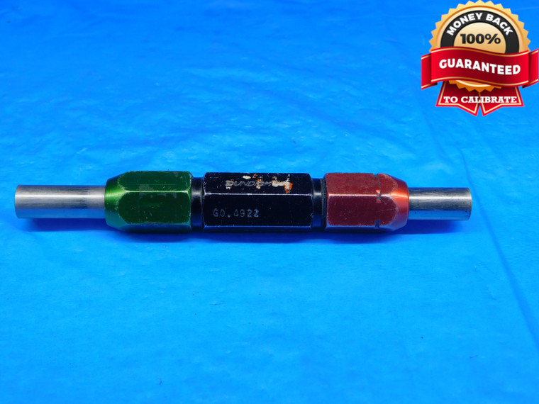 .4922 & .4932 CL X PIN PLUG GAGE GO NO GO .5000 -.0068 UNDERSIZE 1/2 12.527 mm - AR10110BB2