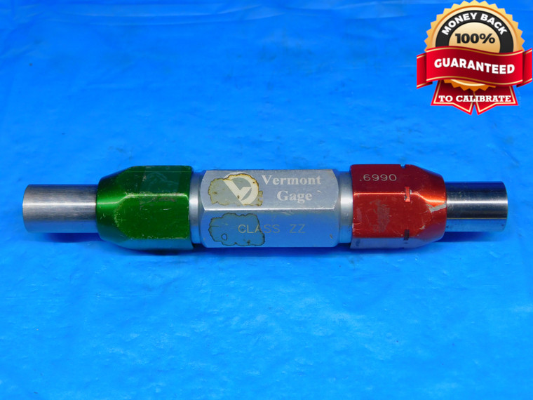 .6870 & .6990 CL ZZ PIN PLUG GAGE GO NO GO .6875 -.0005 11/16 17.755 .687 .699 - AR10130BB2