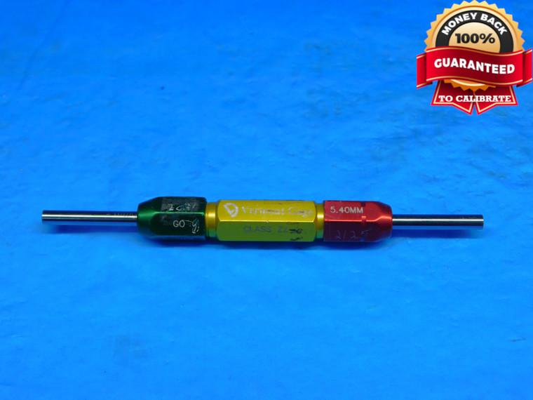 5.160 & 5.400 CL ZZ METRIC PIN PLUG GAGE GO NO GO 5.000 +.160 5 .2126 5.16 5.40 - AR10134BB2