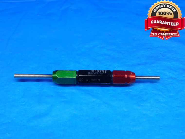 4.900 & 5.250 CL X METRIC PIN PLUG GAGE GO NO GO 5.000 -.100 5 .1929 4.90 5.25 - AR10146BB2