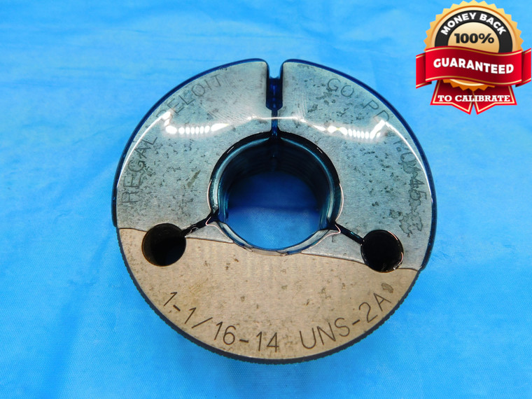 1 1/16 14 UNS 2A THREAD RING GAGE 1.0625 GO ONLY P.D. = 1.0145 INSPECTION CHECK - DW18634RD