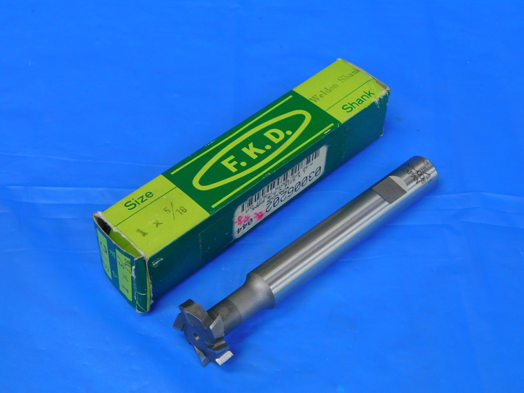 F.K.D. HSS Co8 STAGGERED TOOTH T-SLOT CUTTER 1" O.D. 5/16 WIDTH 5/8 SHANK 1.0 - MB10238BG2