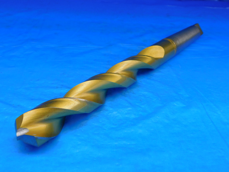 GUHRING 1.2344" TiN HSCO TWIST DRILL BIT 180524 MORSE TAPER #4 SHANK MT4 COBALT - AR10270BW2