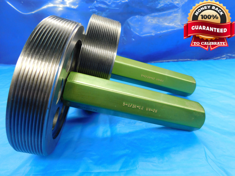 5 1/16 12 UN 2B THREAD PLUG GAGE 5.0625 GO NO GO P.D.'S = 5.0084 & 5.0171 CHECK - DW18827RD