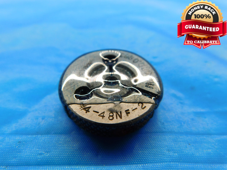 4 48 NF 2 THREAD RING GAGE #4 .112 .1120 NO GO ONLY P.D. = .0963 UNF-2 CHECK - DW18902RD