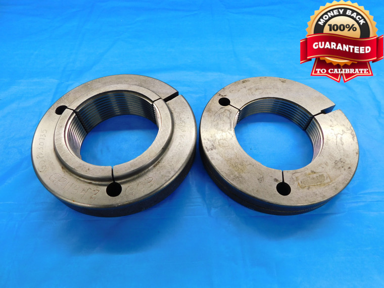 3 1/8 8 STUB ACME 2G THREAD RING GAGES 3.125 GO NO GO P.D.'S = 3.0735 & 3.0523 - DW18939BX2