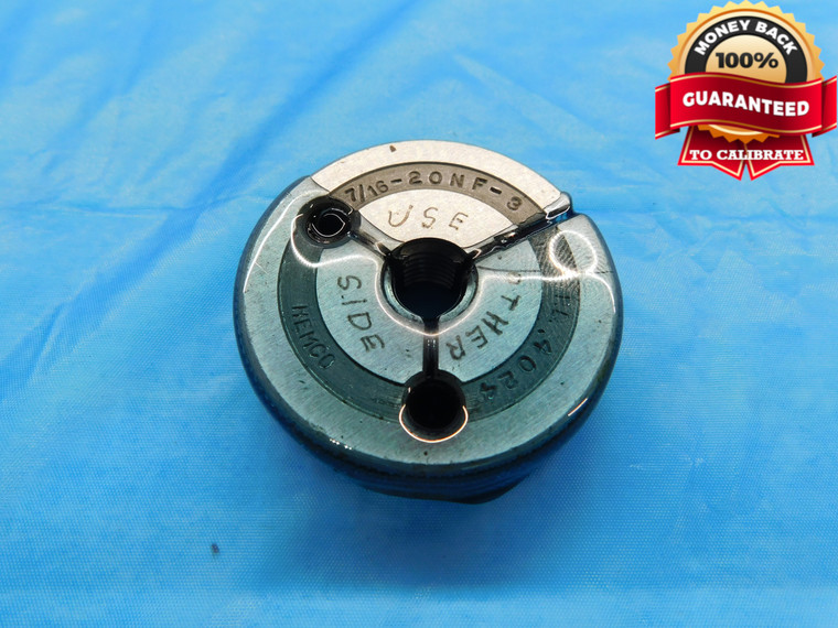 7/16 20 NF 3 THREAD RING GAGE .4375 NO GO ONLY P.D. = .4024 UNF-3 INSPECTION - DW19064RD