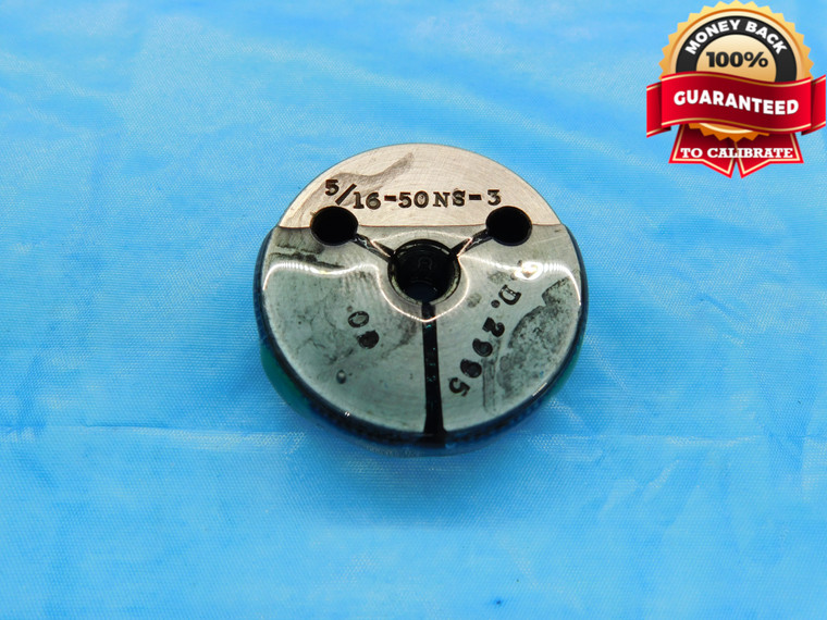 5/16 50 NS 3 THREAD RING GAGE .3125 GO ONLY P.D. = .2995 5/16"-50 UNS-3A - DW19060RD