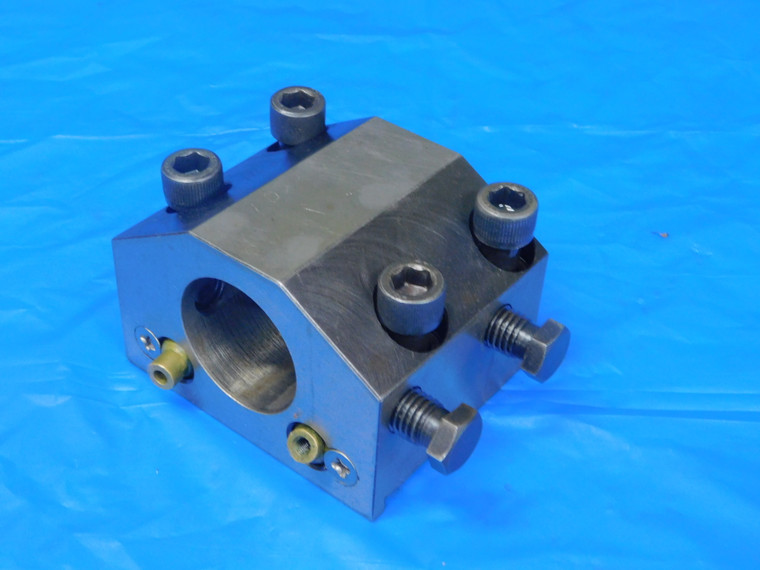 ABOUT 44mm I.D. LATHE TURRET TOOL BLOCK HOLDER 80mm x 45mm BOLT HOLE PATTERN - MB11114CD2