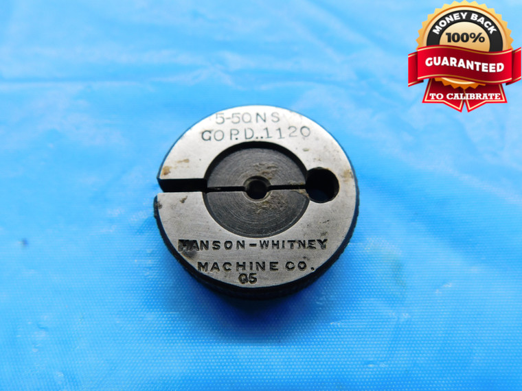 5 50 NS THREAD RING GAGE #5 .125 .1250 GO ONLY P.D. = .1120 INSPECTION UNS-3A - DW19145LVR