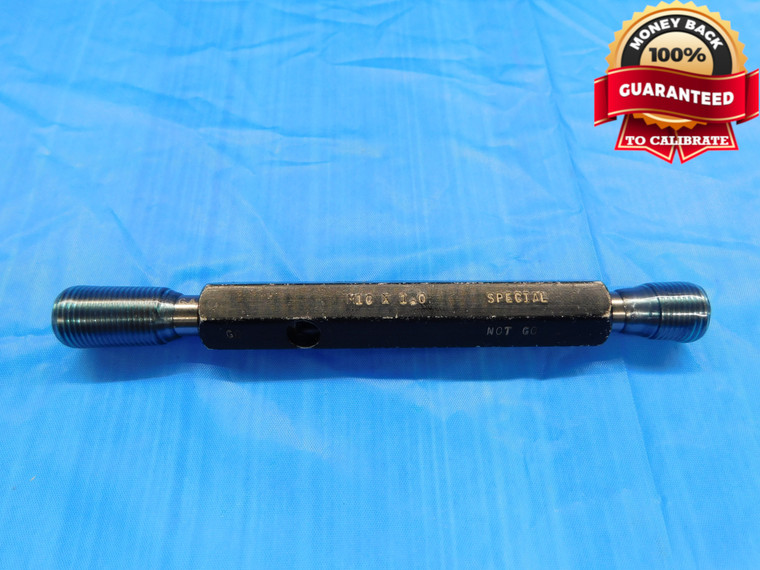 M10 X 1 SPECIAL METRIC THREAD PLUG GAGE 10 1.0 GO NO GO P.D.'S = 9.400 & 9.525 - DW19200RD