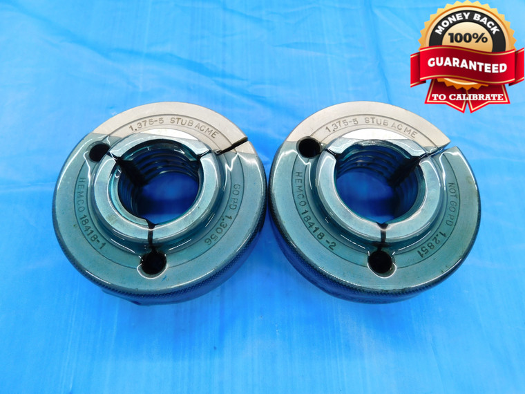 1 3/8 5 STUB ACME 2G THREAD RING GAGES 1.375 5.0 GO NO GO PD'S = 1.3056 & 1.2851 - DW19237BX2