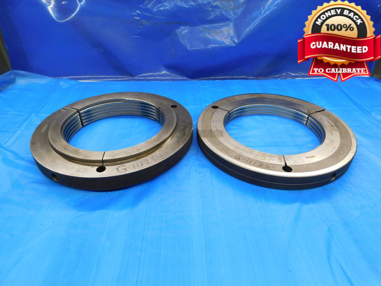 6 5/8 4 STUB ACME THREAD RING GAGES 6.625 4.0 GO NO GO P.D.'S = 6.5294 & 6.4990 - DW19248BX2