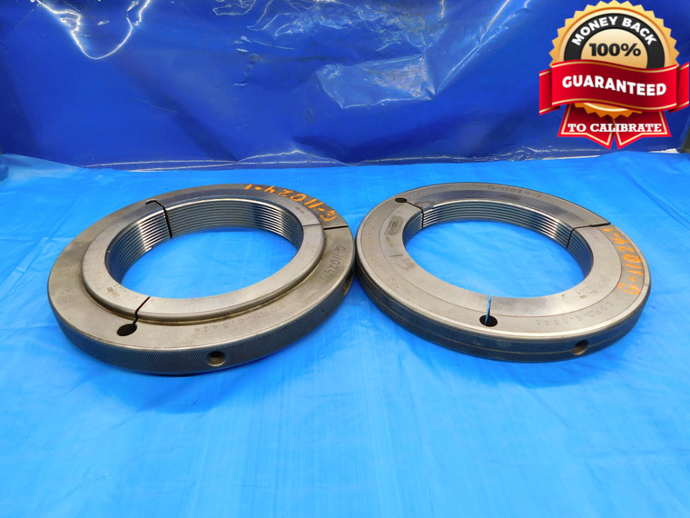 6 5/8 8 UN 2A THREAD RING GAGES 6.625 6.6250 GO NO GO P.D.'S = 6.5414 & 6.5333 - DW19249BX2