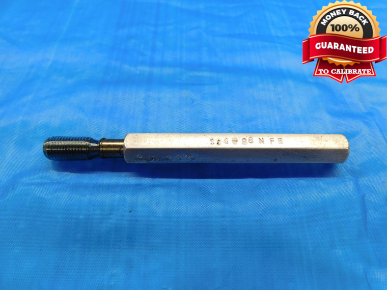 1/4 28 NF 2 SPECIAL THREAD PLUG GAGE .25 GO ONLY P.D. = .2270 UNF-2 2B OR 3B - DW19298CD2