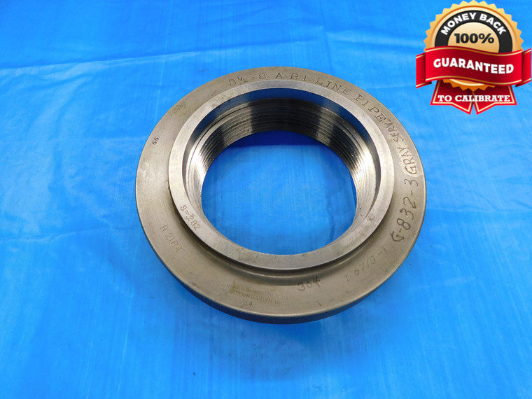 3 1/2 8 API 5B LINE PIPE THREAD RING GAGE 3.5 3.50 INSPECTION CHECK - DW19368BX2