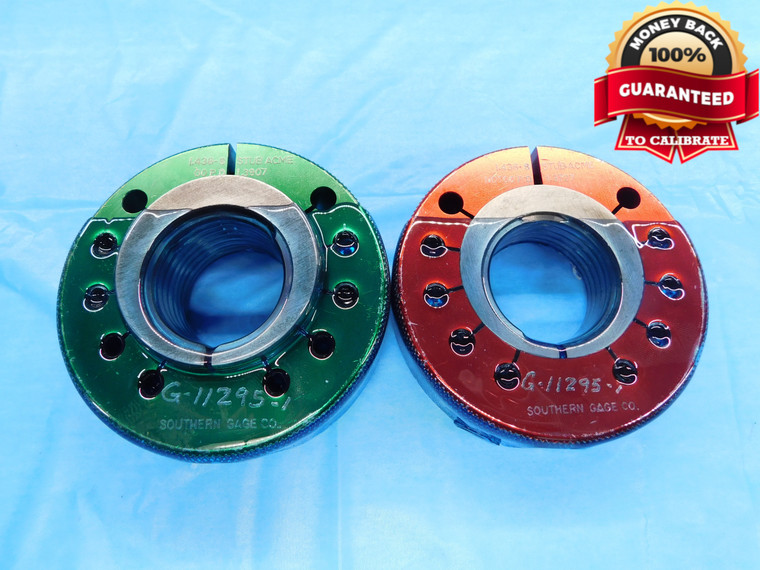 1.438 8 STUB ACME THREAD RING GAGES 1.4380 GO NO GO P.D.'S = 1.3907 & 1.3727 2G - DW18980BX2