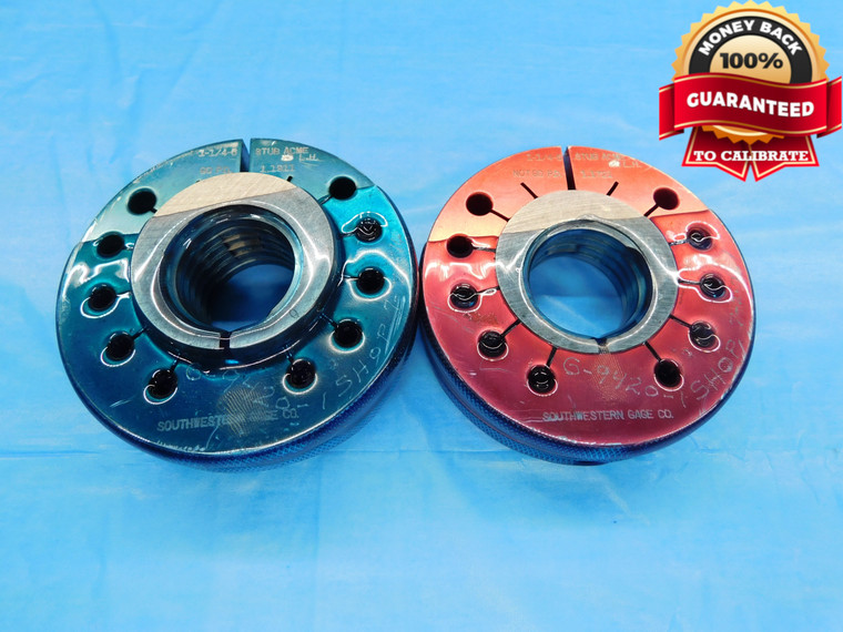 1 1/4 6 STUB ACME 2G LEFT HAND THREAD RING GAGES 1.25 GO NO GO = 1.1911 & 1.1721 - DW18969BX2