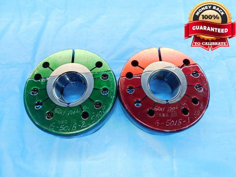 1 3/16 18 UNEF 2A THREAD RING GAGES 1.1875 GO NO GO P.D.'S = 1.1499 & 1.1450 - DW18974BX2