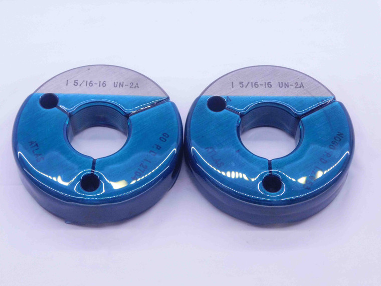 1 5/16 16 UN 2A THREAD RING GAGES 1.3125 GO NO GO P.D.'S = 1.2704 & 1.2653 CHECK - DW18975BX2