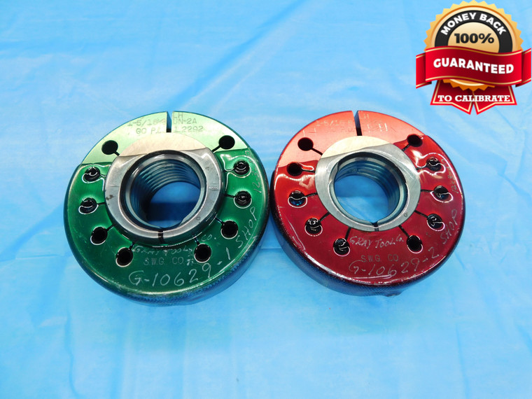 1 5/16 8 UN 2A LEFT HAND THREAD RING GAGES 1.3125 GO NO GO PDS= 1.2292 & 1.2221 - DW19002BX2
