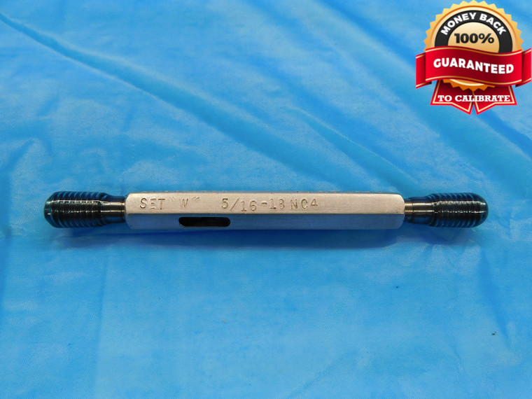 5/16 18 NC 4 SET THREAD PLUG GAGE .3125 GO NO GO P.D.'S = .2767 & .2752 CHECK - DW19028RD