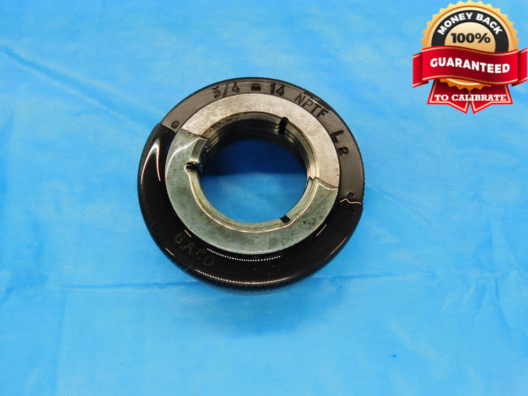 3/4 14 NPTF L2 PIPE THREAD RING GAGE .75 .750 .7500 N.P.T.F. DRYSEAL TAPER CHECK - DW19032RD