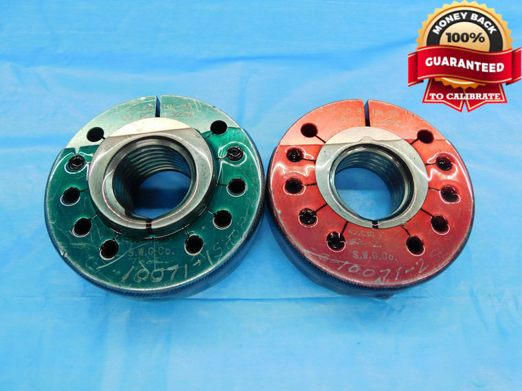 1 5/16 8 UN 2A THREAD RING GAGES 1.3125 GO NO GO P.D.'S = 1.2292 & 1.2221 CHECK - DW19018BX2