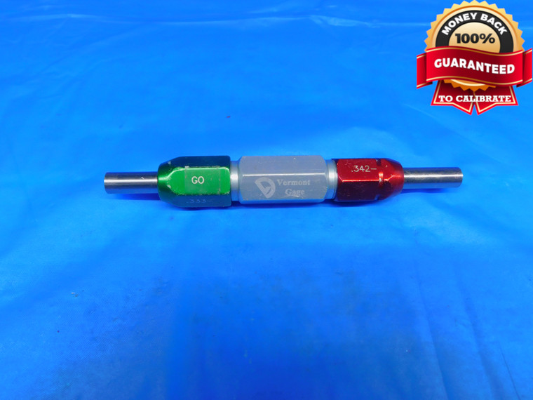 .3330 & .3420 CL ZZ PIN PLUG GAGE GO NO GO .3438 -.0018 11/32 8.687 mm .333 .342 - CE0056BB2
