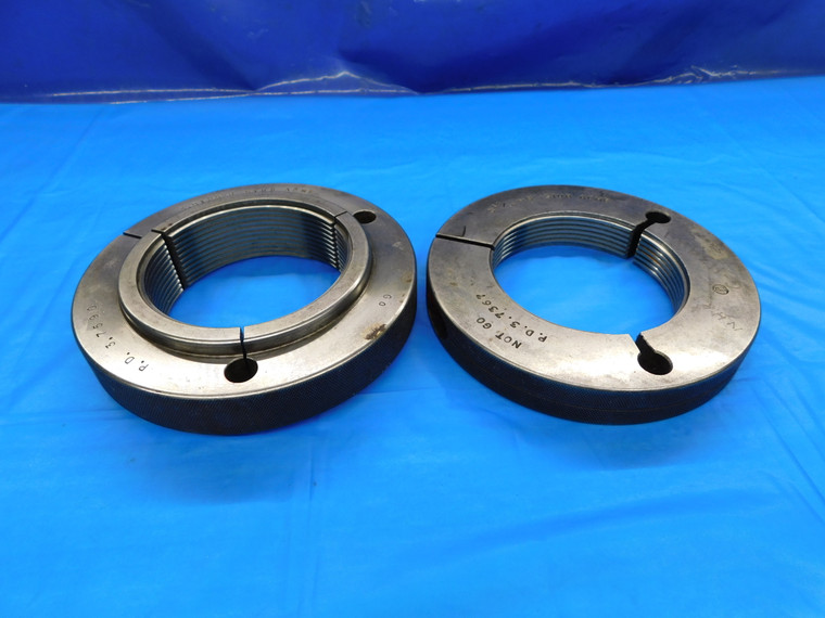 3 13/16 8 STUB ACME 2G THREAD RING GAGES 3.8125 GO NO GO PD'S = 3.7590 & 3.7367 - DW19419BX2