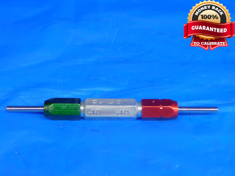 .1200 & .1250 PIN PLUG GAGE GO NO GO ONSIZE 1/8 3 mm .120 .125 INSPECTION CHECK - CE0121BB2