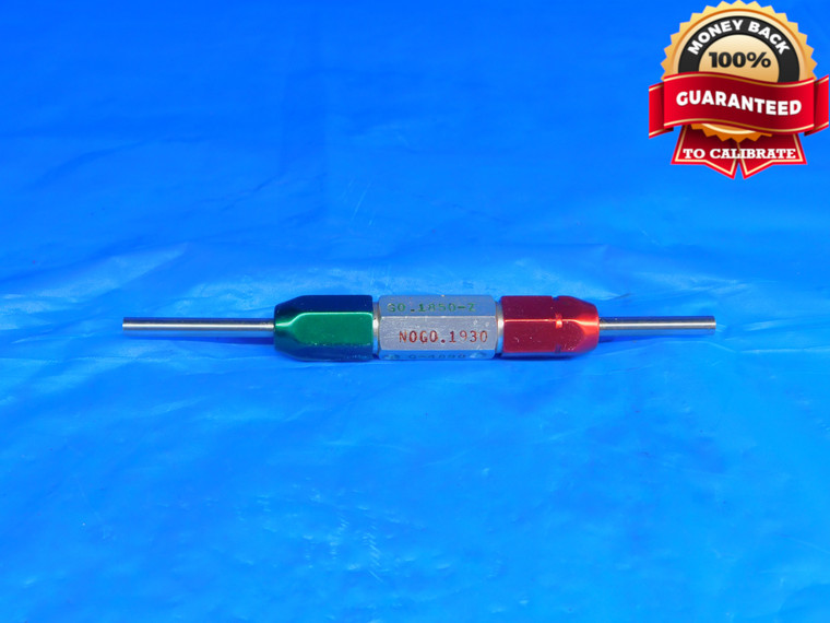 .1850 & .1930 CL Z PIN PLUG GAGE GO NO GO .1875 -.0025 3/16 5 mm .185 .193 - CE0161CD2
