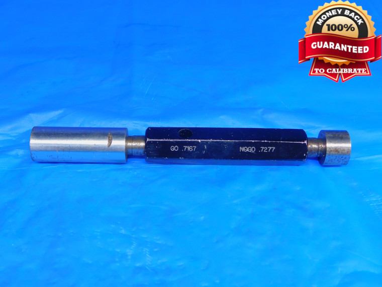 .7167 & .7277 CL Z PIN PLUG GAGE GO NO GO .7188 -.0021 23/32 18.204 mm - CE0162CD2
