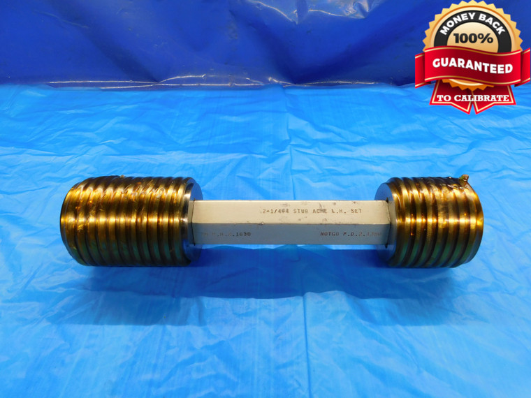 2 1/4 4 STUB ACME 2G LEFT HAND SET THREAD PLUG GAGE 2.25 GO NOGO = 2.1630 2.1390 - DW19572BX2