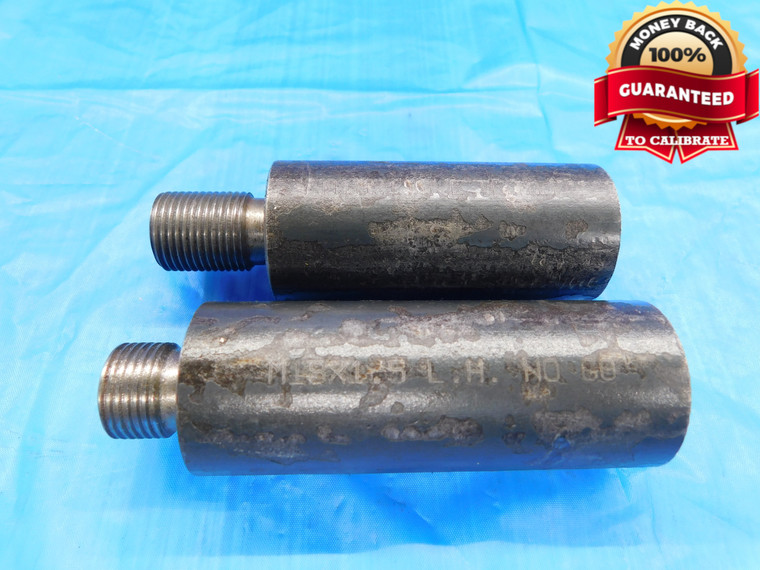 SHOP MADE M18 X 1.5 LEFT HAND THREAD PLUG GAGE 18 L.H. METRIC GO & NO GO - DW19647LVR