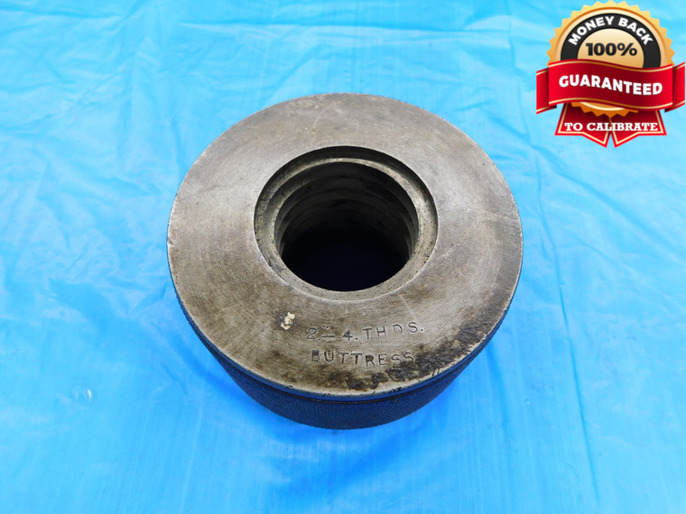 SHOP MADE 2" 4 BUTTRESS SOLID THREAD RING GAGE 2.0 4.0 2"-4 INSPECTION BUTT - DW19648LVR