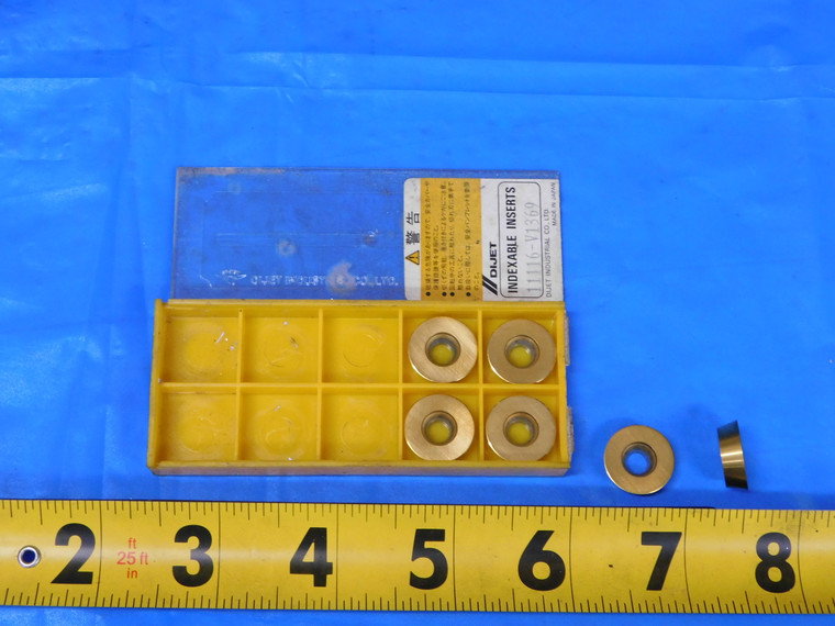 6PCS NEW DIJET 11116-V1369 JC3552 TiN COATED CARBIDE INSERTS INDEXABLE ROUND - MB11819CG2