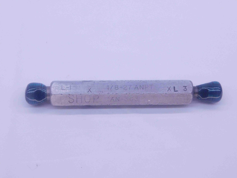 1/8 27 ANPT L1 & L3 PIPE THREAD PLUG GAGE .125 .1250 A.N.P.T. AERONAUTICAL TAPER - DW19893RD