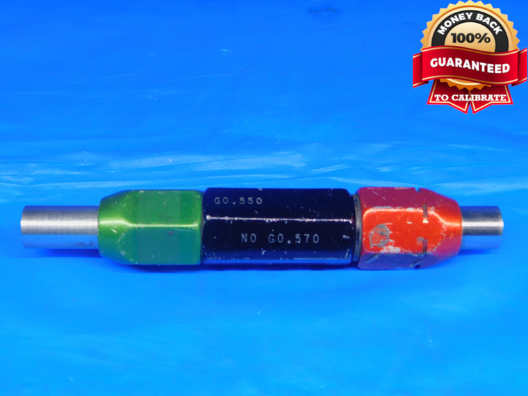 .5500 & .5700 PIN PLUG GAGE GO NO GO .5469 +.0031 OVERSIZE 35/64 14 mm .550 .570 - SW0011BB2