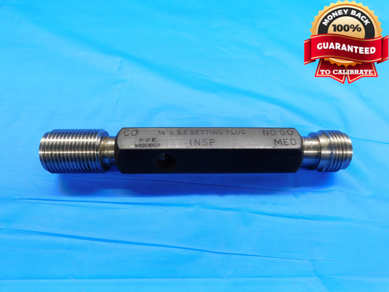 5/8 14 BSP MED SET THREAD PLUG GAGE .625 5/8"-14 GO AND NO GO INSPECTION CHECK - DW19974CE2