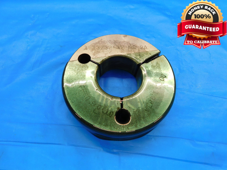 1 13/32 32 NS 2A THREAD RING GAGE 1.4062 GO ONLY P.D. = 1.3874 INSPECTION CHECK - DW20164CJ2