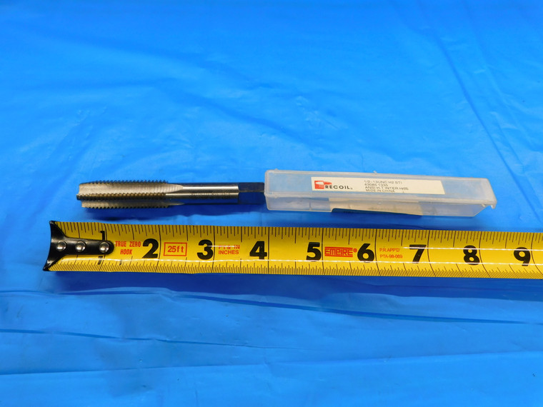 NEW RECOIL 1/2 13 UNC H2 HSS STI HELICOIL PLUG TAP 4 STRAIGHT FLUTE .5 TOOL - DW20120BW2