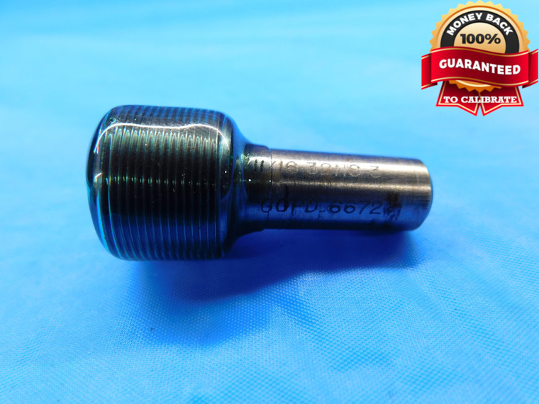 11/16 32 NS 3 THREAD PLUG GAGE .6875 GO ONLY P.D. = .6672 11/16"-32 2B 3B - DW20289LVR