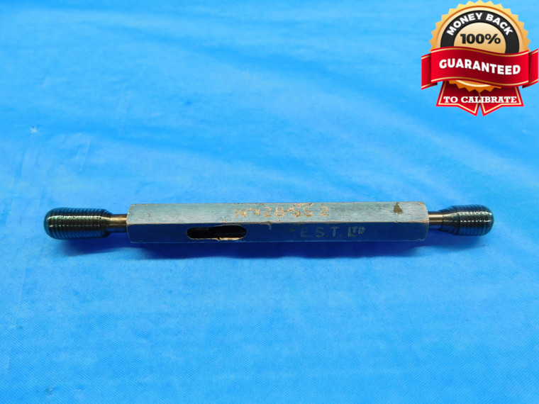 1/4 28 SS 2 SPECIAL THREAD PLUG GAGE .25 .250 GO NO GO P.D.'S = .2281 & .2309 - DW20300LVR