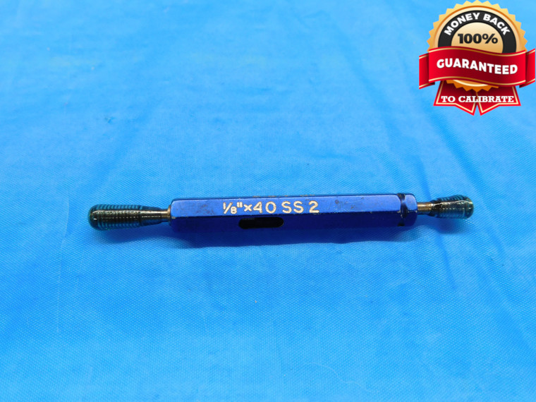 5 40 SS 4 THREAD PLUG GAGE #5 .125 .1250 GO NO GO P.D.'S = .1125 & .1147 CHECK - DW20344LVR