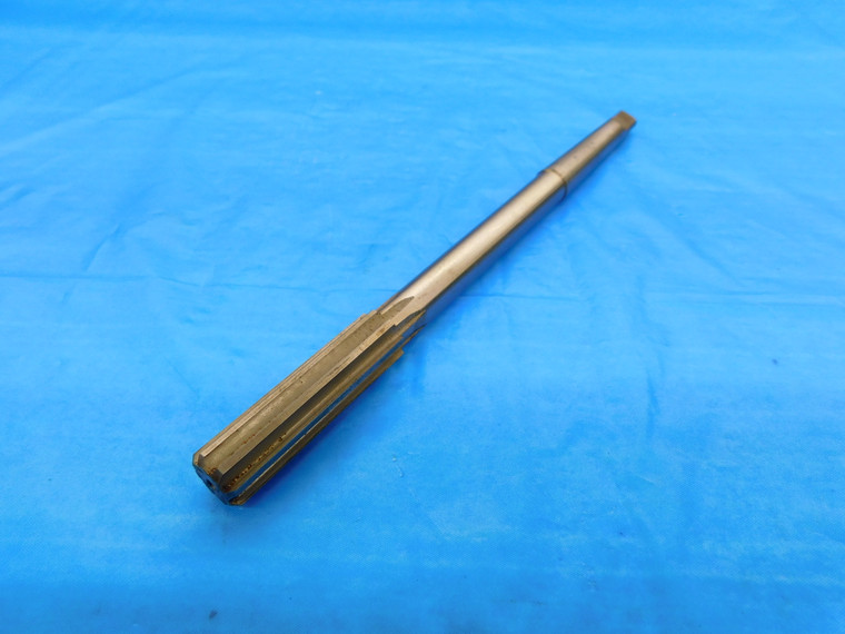 YANKEE 14mm O.D. HSS REAMER MORSE TAPER #1 SHANK 8 FLUTE MT1 .5512 MANUFACTURING - DW20369BJ2