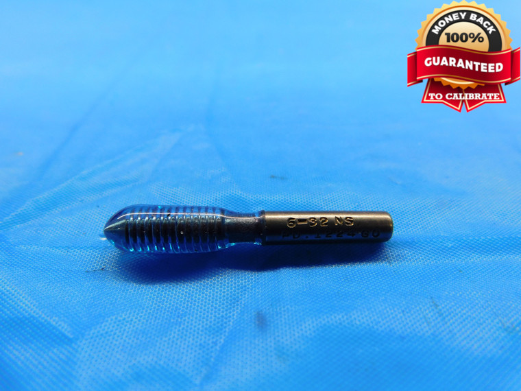 6 32 NS SPECIAL SET THREAD PLUG GAGE #6 .138 GO ONLY P.D. = .1224 INSPECTION - DW20508LVR