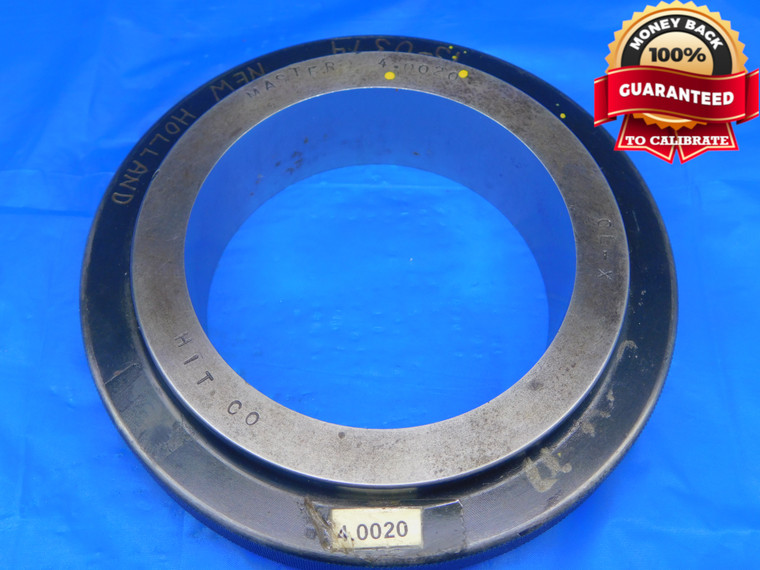 4.0020 CL X MASTER PLAIN BORE RING GAGE 4.0000 +.0020 4.0 101.651 mm 4.002 - RJ0022BB2