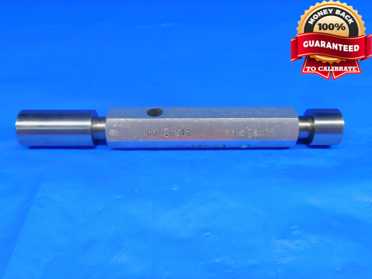 .6542 & .6652 CL Z PIN PLUG GAGE GO NO GO .6563 -.0021 UNDERSIZE 21/32 17 mm - RJ0057CD2